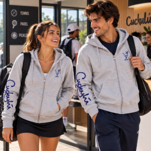 Felpa Cuckylù con zip e cappuccio Tennis / Padel / Pickleball /Unisex